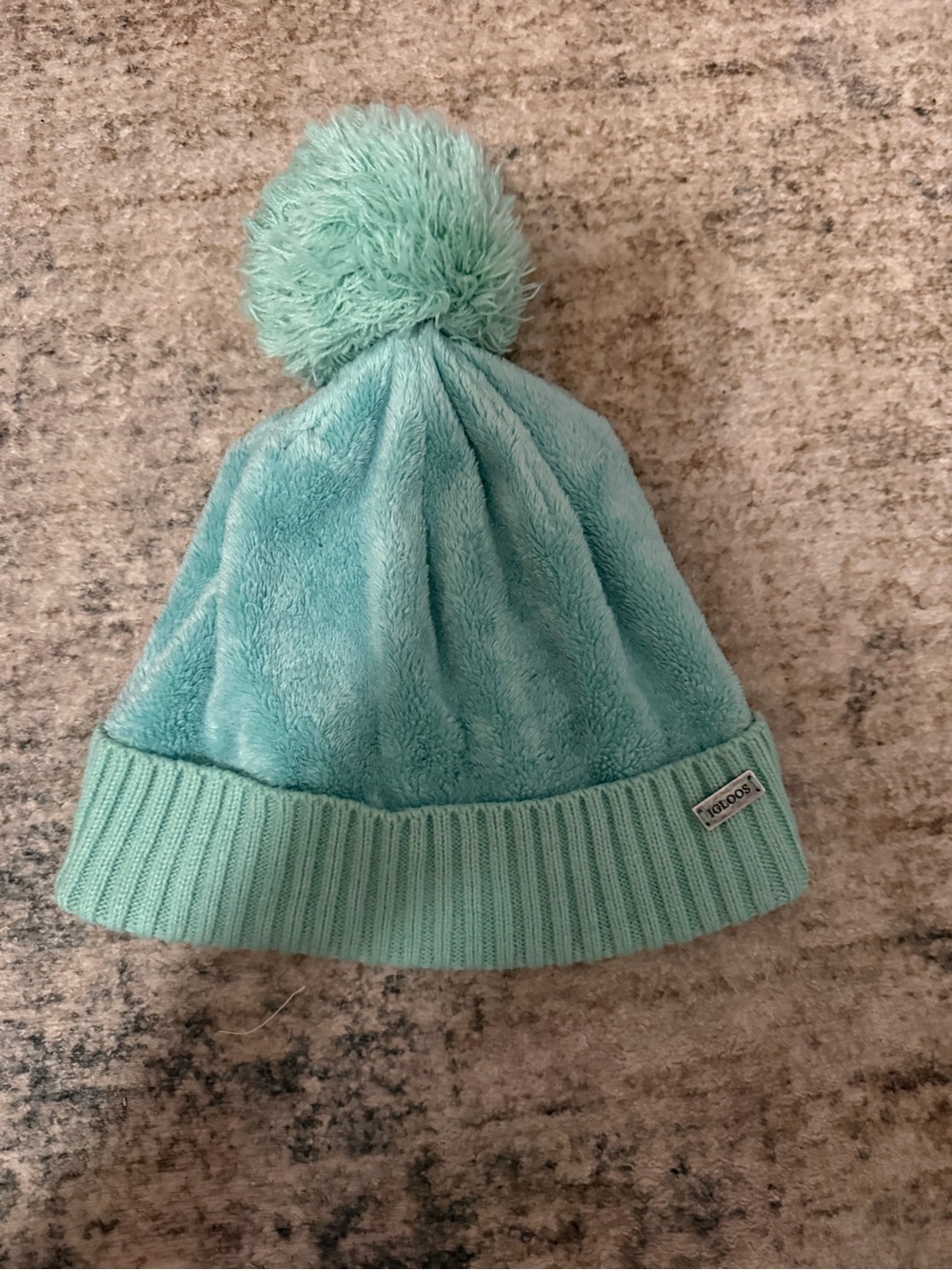 Kids Mint Pom Pom Beanie Hat - Unbranded